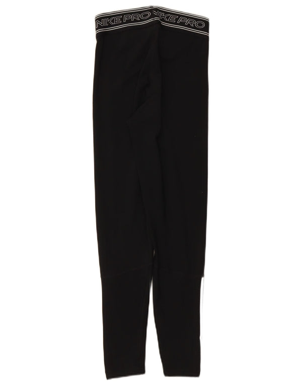 Damskie legginsy NIKE Dri Fit Graphic UK 4 XS, czarny poliester