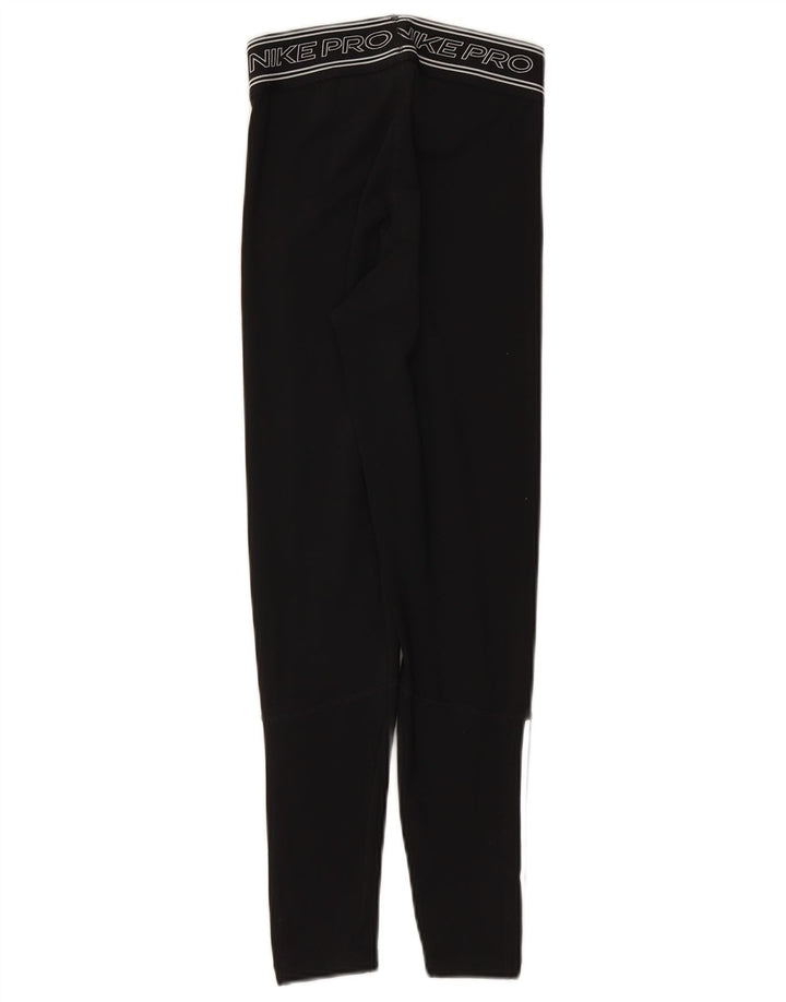 Damskie legginsy NIKE Dri Fit Graphic UK 4 XS, czarny poliester