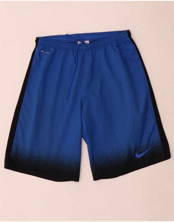 Męskie spodenki sportowe Nike Dri Fit, mały niebieski, poliester z blokami kolorów