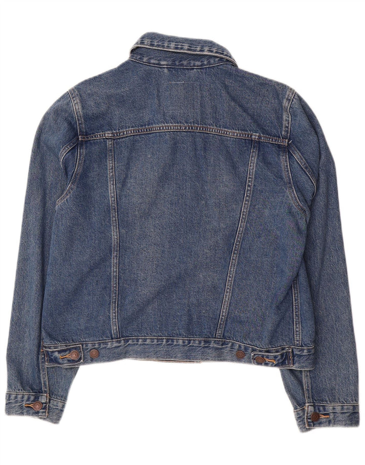 Damska kurtka jeansowa LEVI'S Crop UK 16, duża niebieska