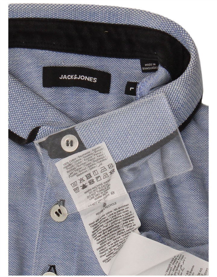 Męska koszulka polo Jack & Jones, duża, niebieska, bawełniana