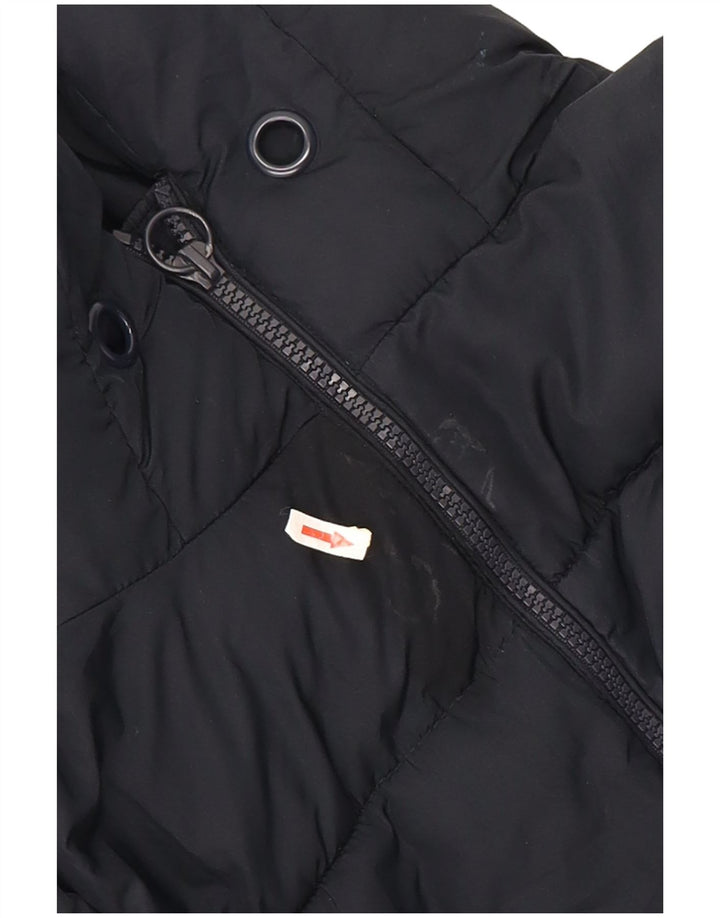 Damska, oversize'owa, wyściełana kurtka z kapturem, zara UK 10, mała, granatowa