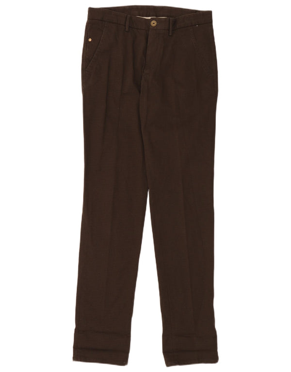 Męskie spodnie chino Massimo Dutti o swobodnym kroju EU 38 Small W30 L34 brązowe