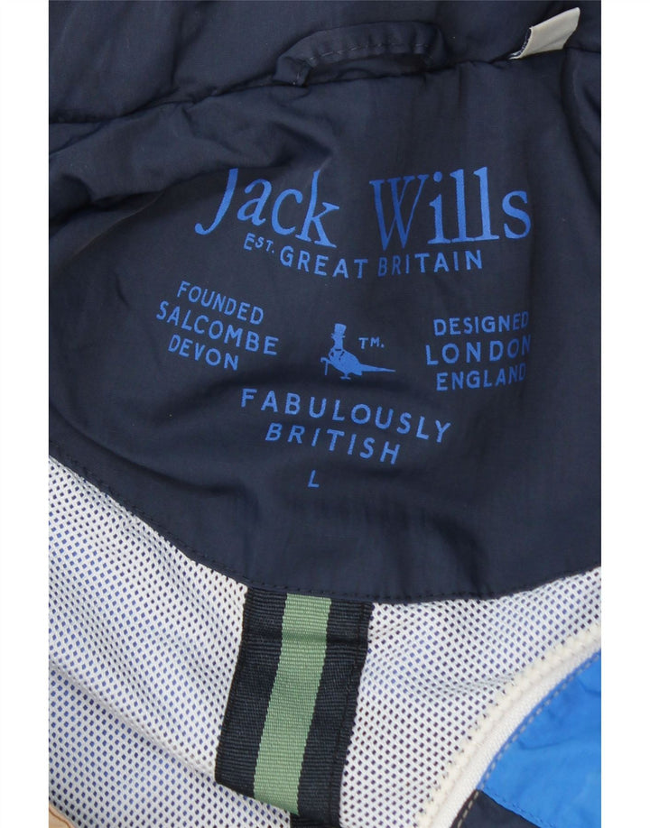 Męska kurtka przeciwdeszczowa z kapturem Jack Wills UK 40, duża, wielokolorowa