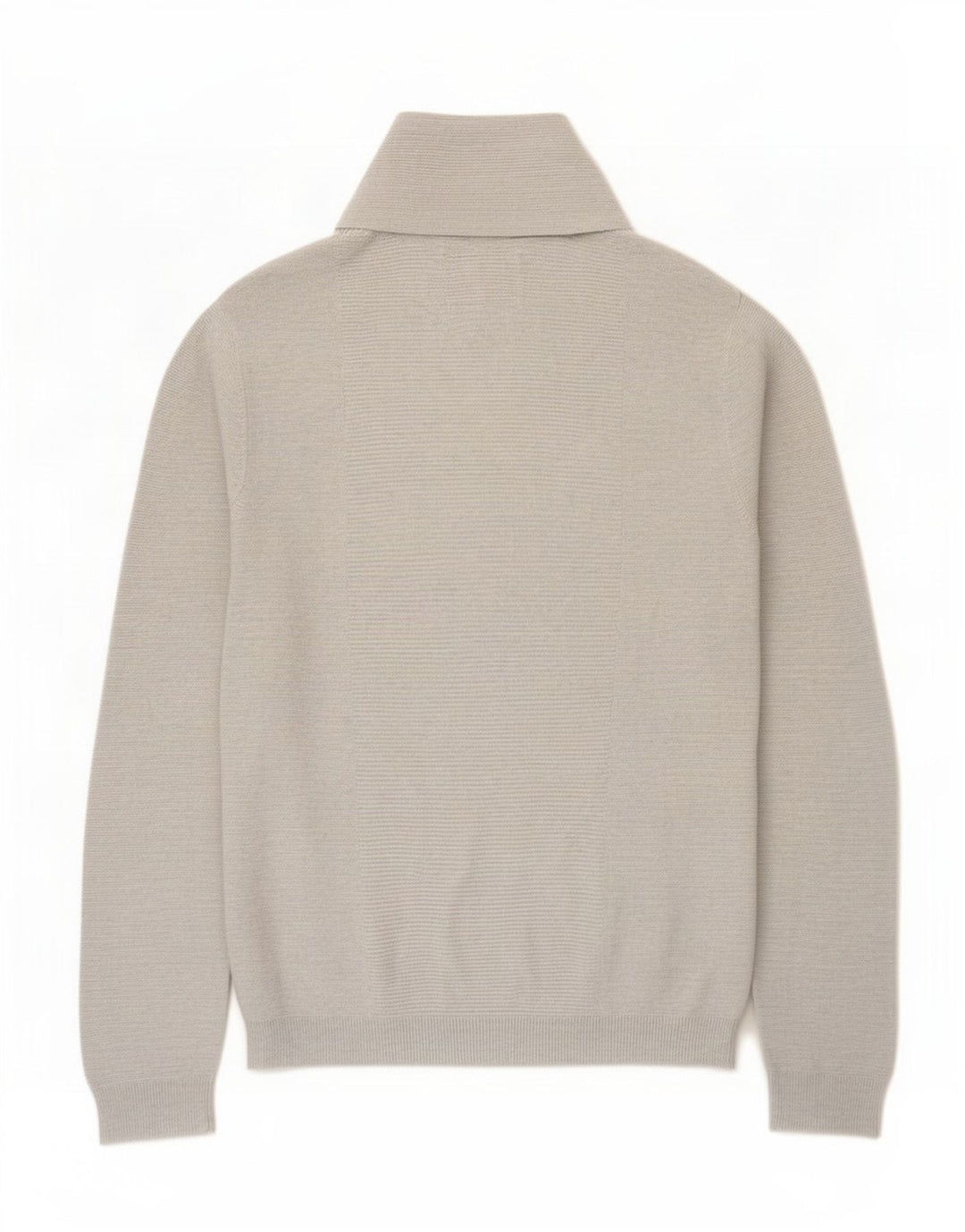 Sweter męski Jules z szalowym dekoltem, duży, szary, bawełniany