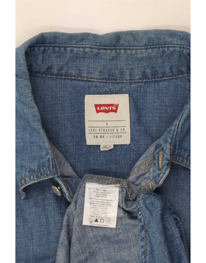 Męska koszula dżinsowa Levi's, duża, niebieska, bawełniana