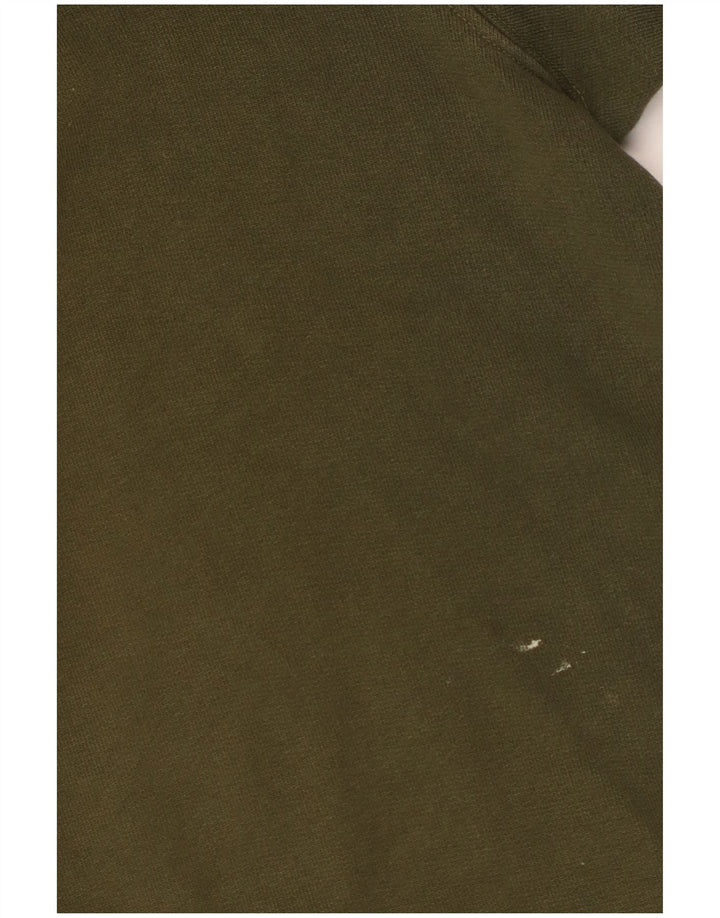 Damska bluza oversize Jaeger UK 12, średnia khaki, bawełna w kwiaty
