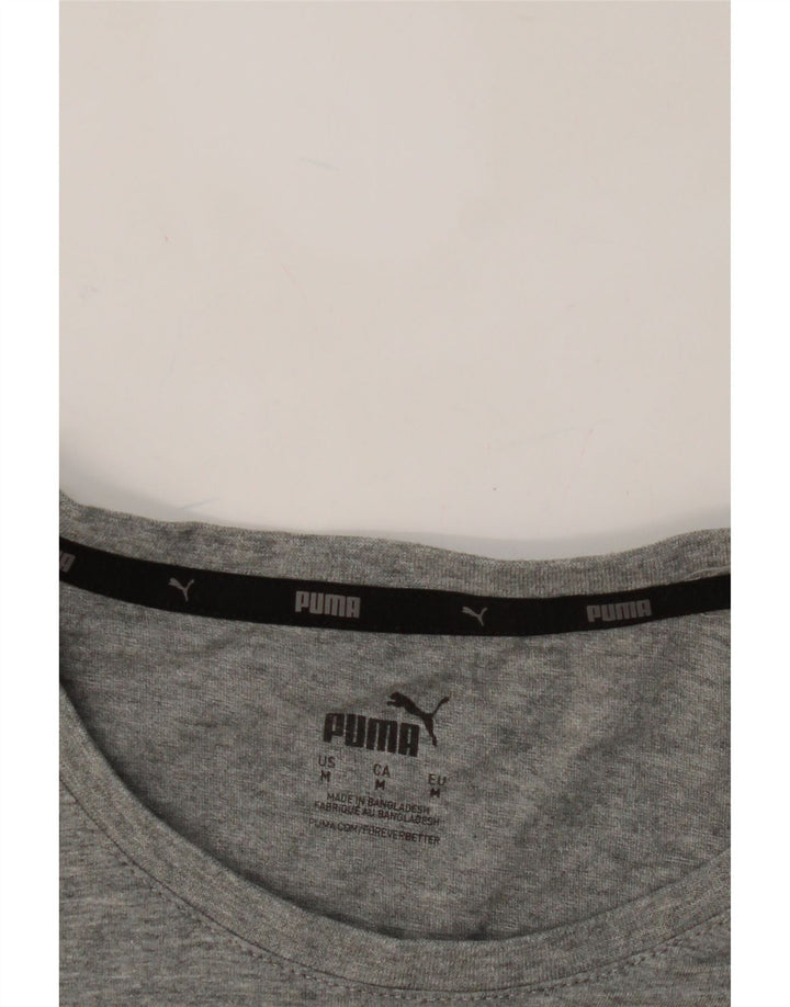 PUMA Mens Graphic T-Shirt Top Medium Grey Cotton Vintage Puma and Second-Hand Puma from Messina Hembry 