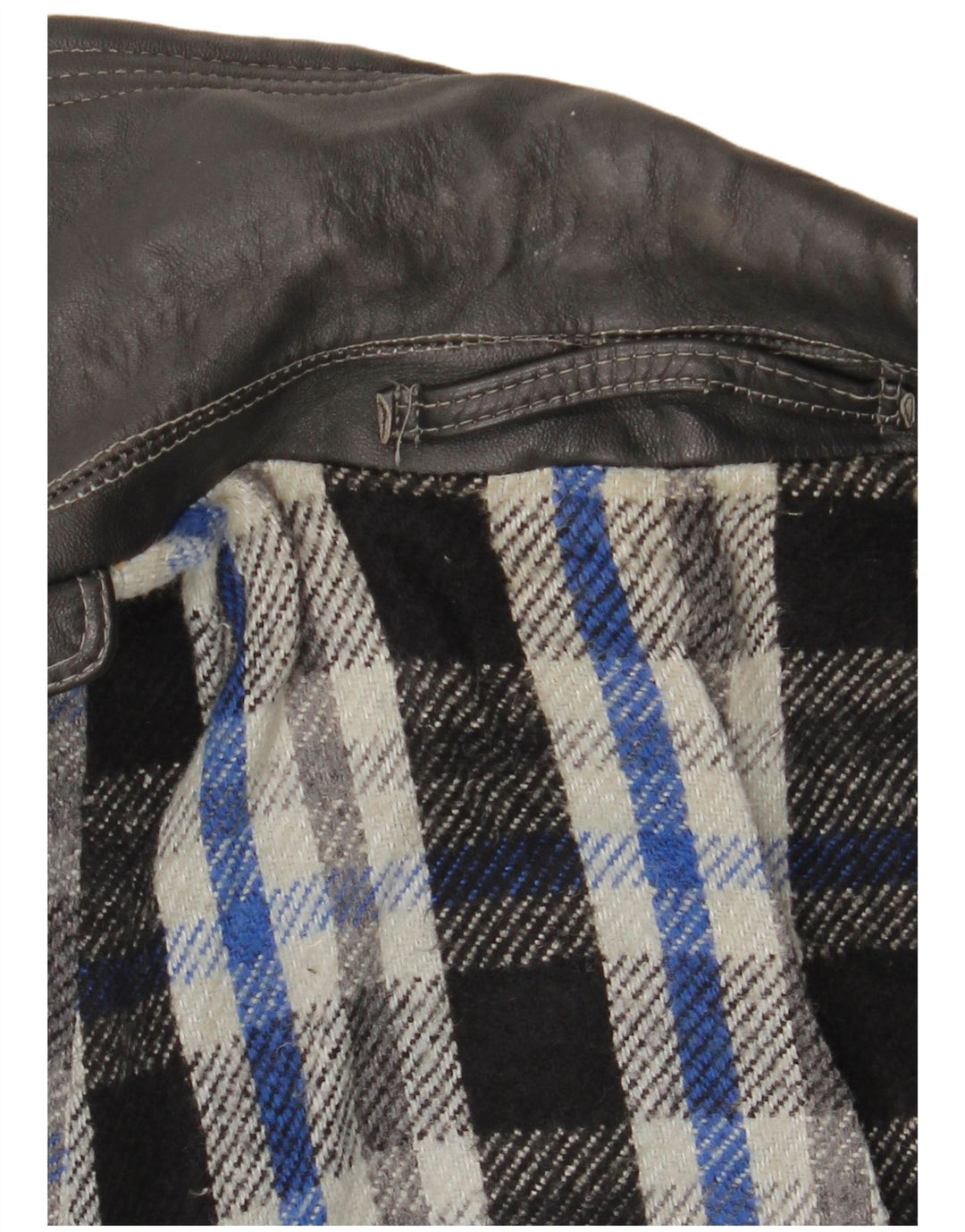 Męski skórzany trencz VINTAGE UK 38, średnia czarna skóra