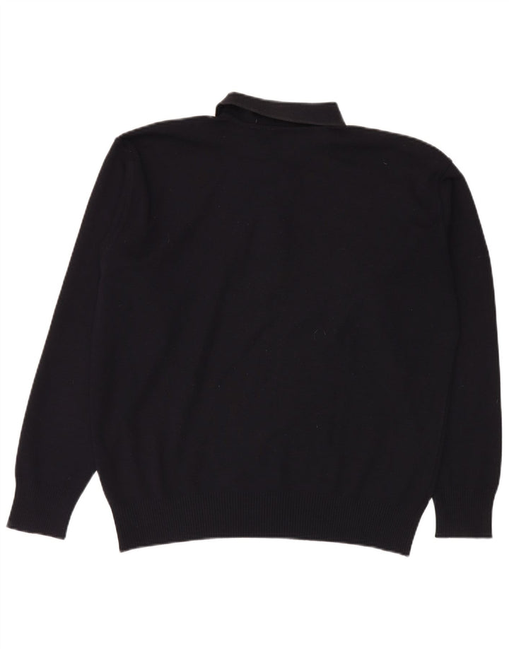 Męski sweter polo Paul & Shark Yachting, średni, granatowy, wełniany