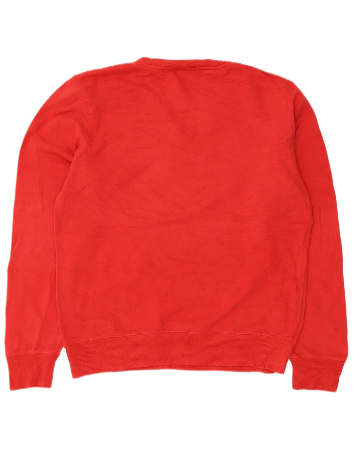 Męski sweter z grafiką Champion, mały, czerwony, bawełniany