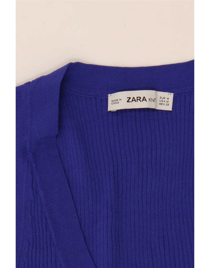 Top damski z kamizelką Zara UK 12, średni granat