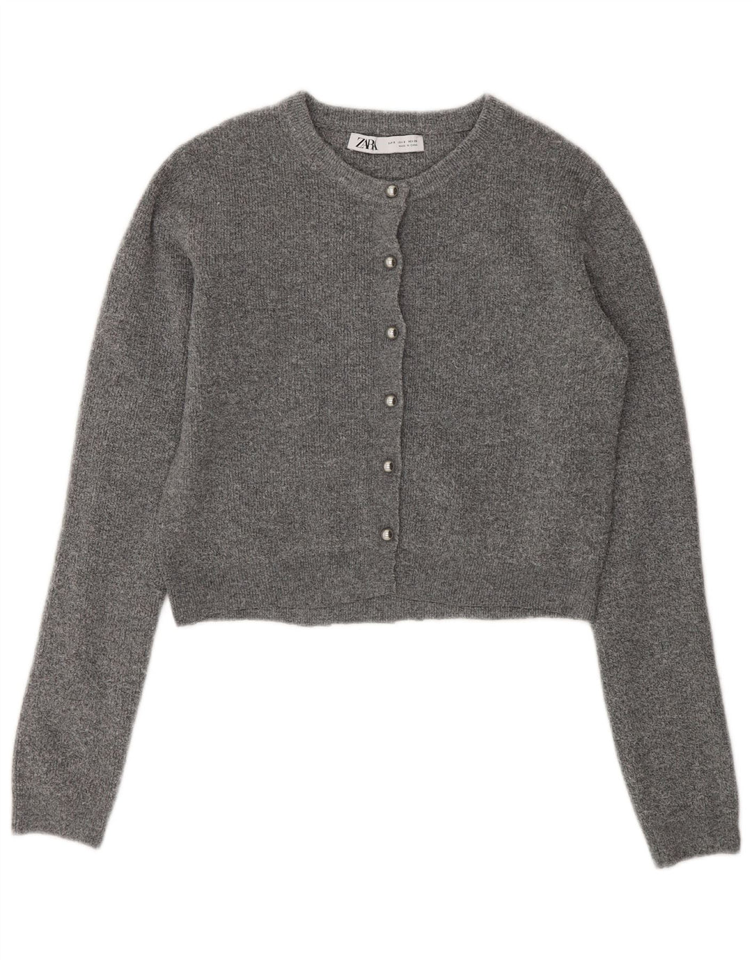 Sweter damski Zara Crop Cardigan UK 10 Small Grey
