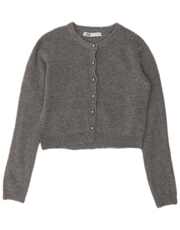 Sweter damski Zara Crop Cardigan UK 10 Small Grey