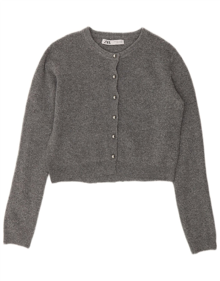 Sweter damski Zara Crop Cardigan UK 10 Small Grey