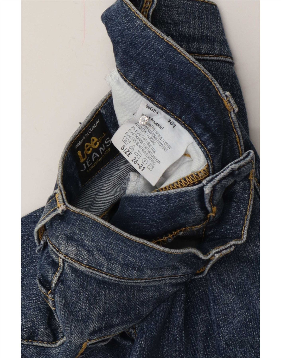 Damskie jeansy Lee Bootcut W26 L31 Niebieskie bawełniane