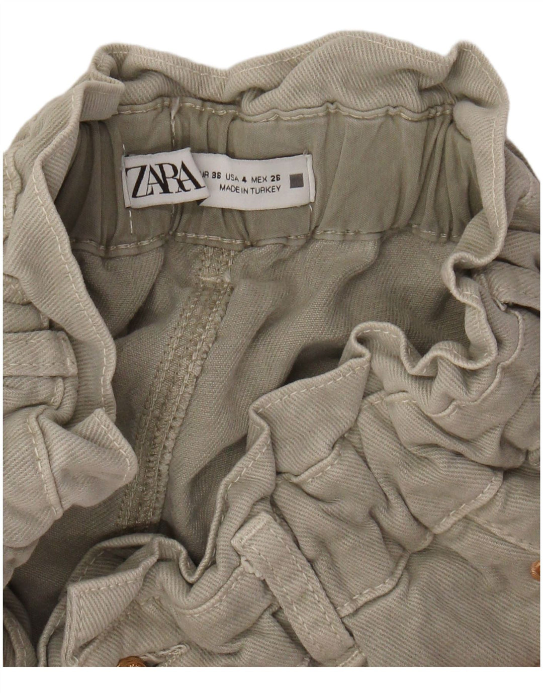 Damskie zwężane spodnie codzienne ZARA z wysokim stanem EU 36 XS W26 L26 szare