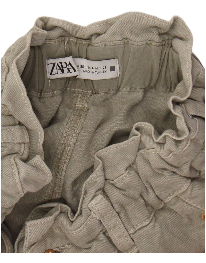 Damskie zwężane spodnie codzienne ZARA z wysokim stanem EU 36 XS W26 L26 szare