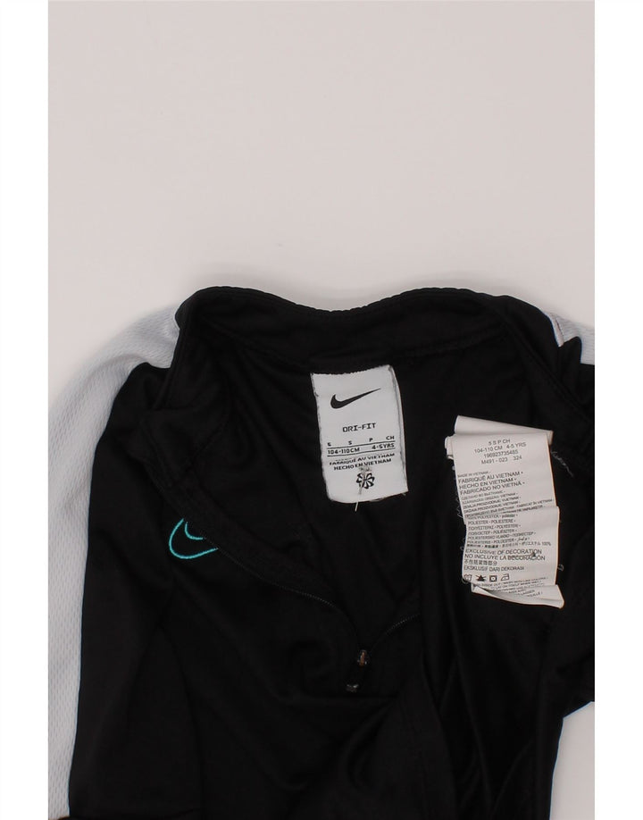 Chłopięcy dres Nike Dri Fit z pulowerem, rozmiar 4-5 lat, mały czarny blok kolorów