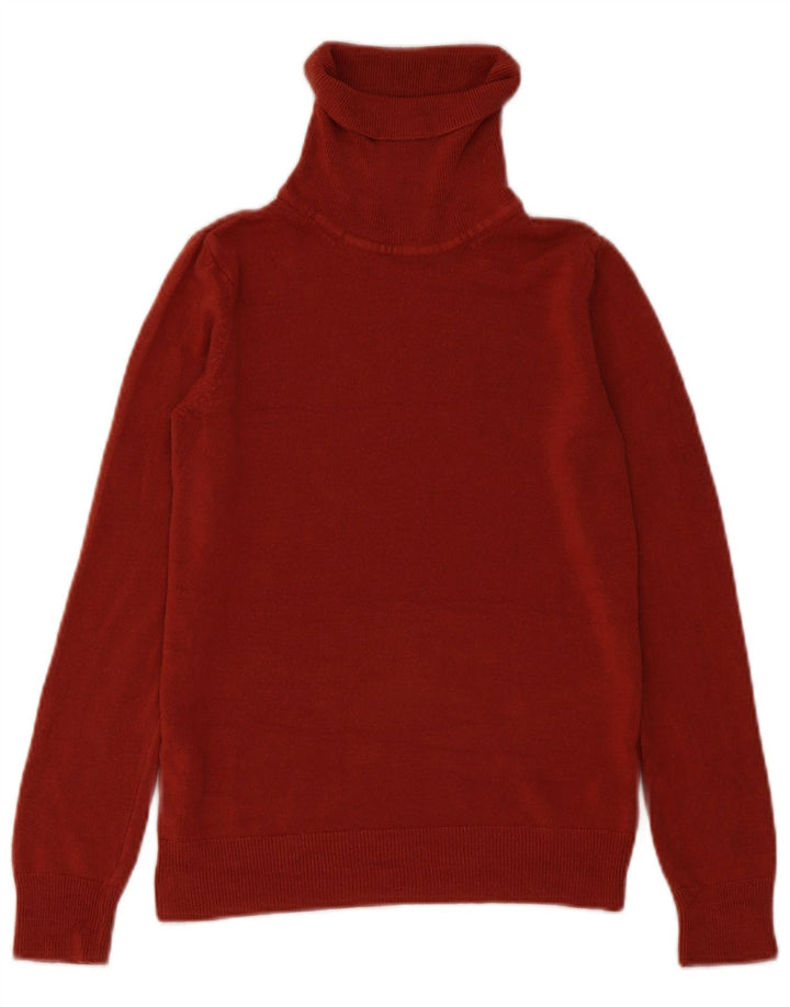 Marks & Spencer Damski sweter z golfem UK 8, mały, czerwony akryl