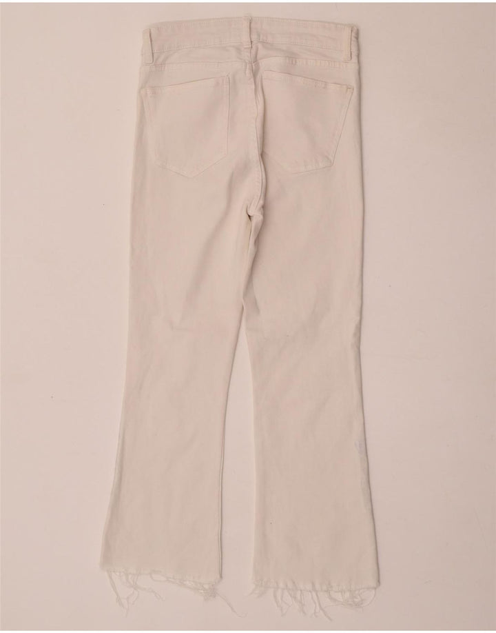Jeansy damskie Zara Crop Bootcut EU 40 Medium W30 L25 Białe