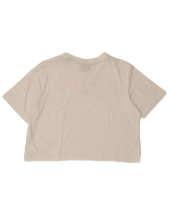 Damska koszulka Nike Crop Graphic Top UK 14 Średnia biel