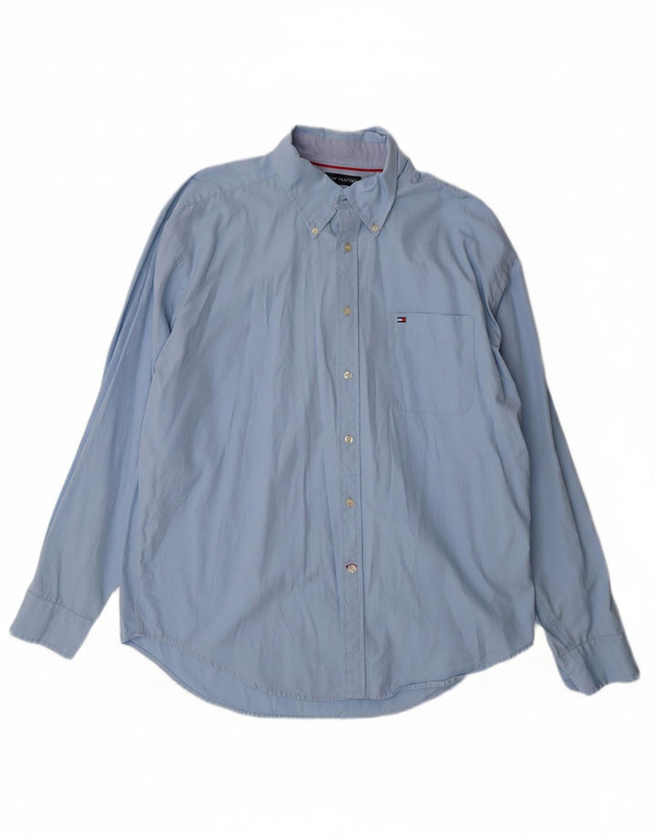 TOMMY HILFIGER Mens Shirt XL Blue Cotton Classic