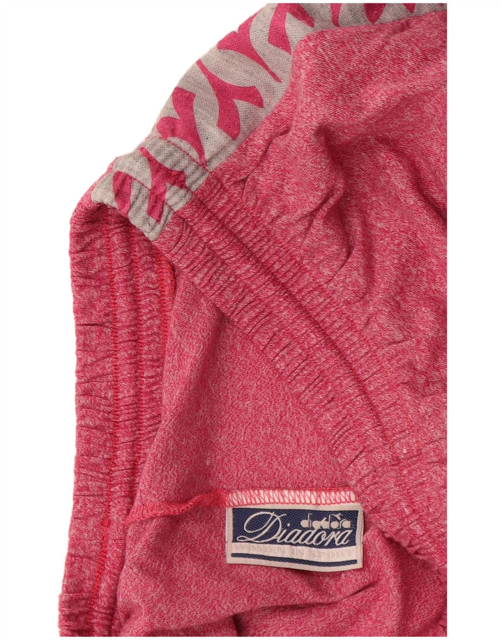 Damski dwuczęściowy zestaw oversize DIADORA z grafiką, UK 10, mały, czerwony, bawełniany
