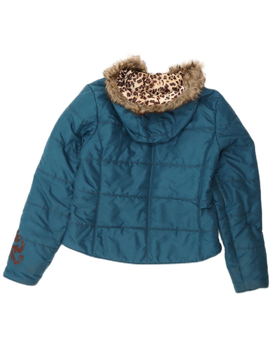 Damska ocieplana kurtka z kapturem Ariat UK 14, średni niebieski poliester