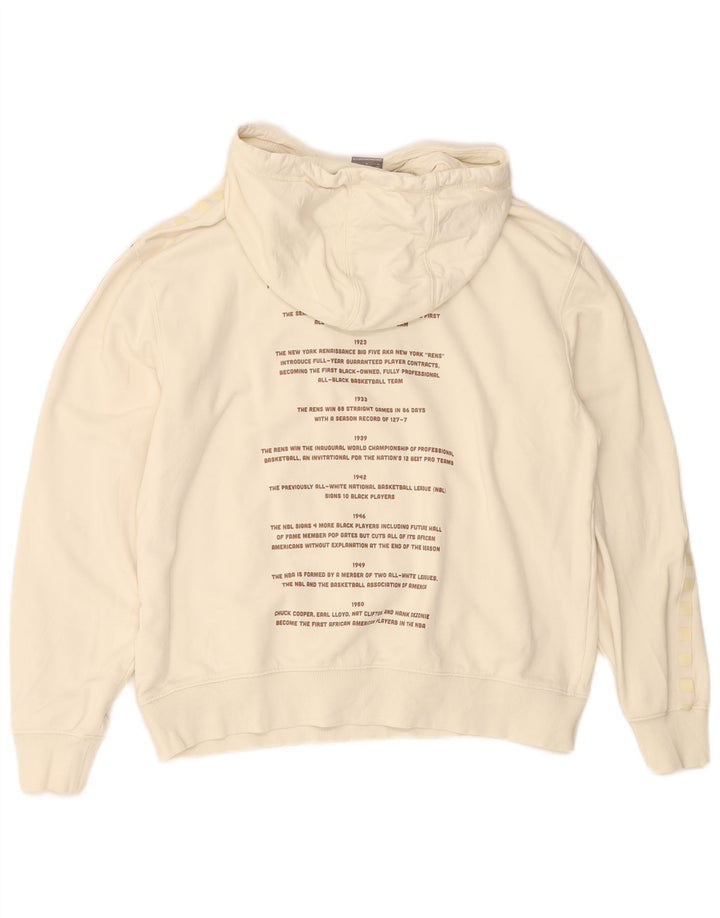 Męski sweter z kapturem PUMA Black Fives z grafiką, średniej wielkości złamanej bieli, bawełniany