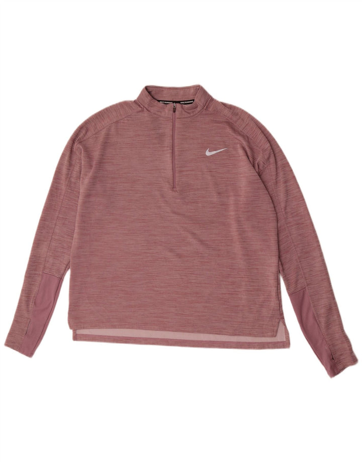 Damski dres Nike Dri Fit Running Pullover Top UK 16, duży, różowy, nakrapiany