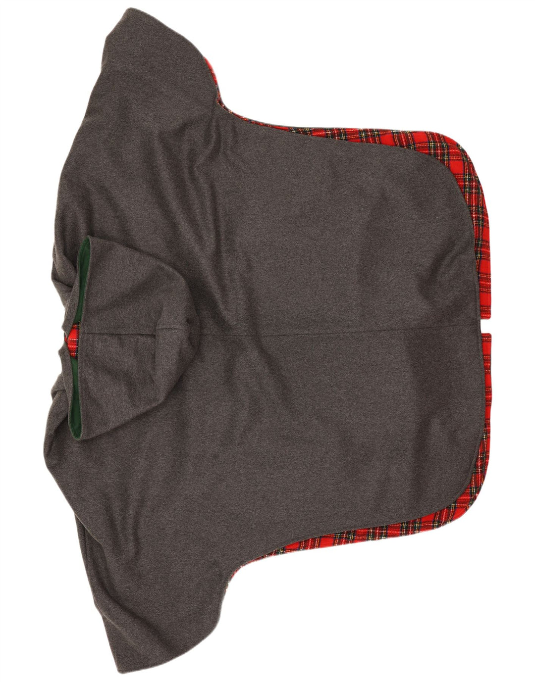 Vintage damski płaszcz poncho z kapturem, jeden rozmiar, szary