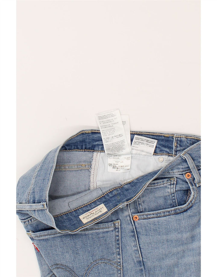LEVI'S Womens Crop Straight Jeans W27 L26 Blue Cotton Vintage Levi's and Second-Hand Levi's from Messina Hembry 