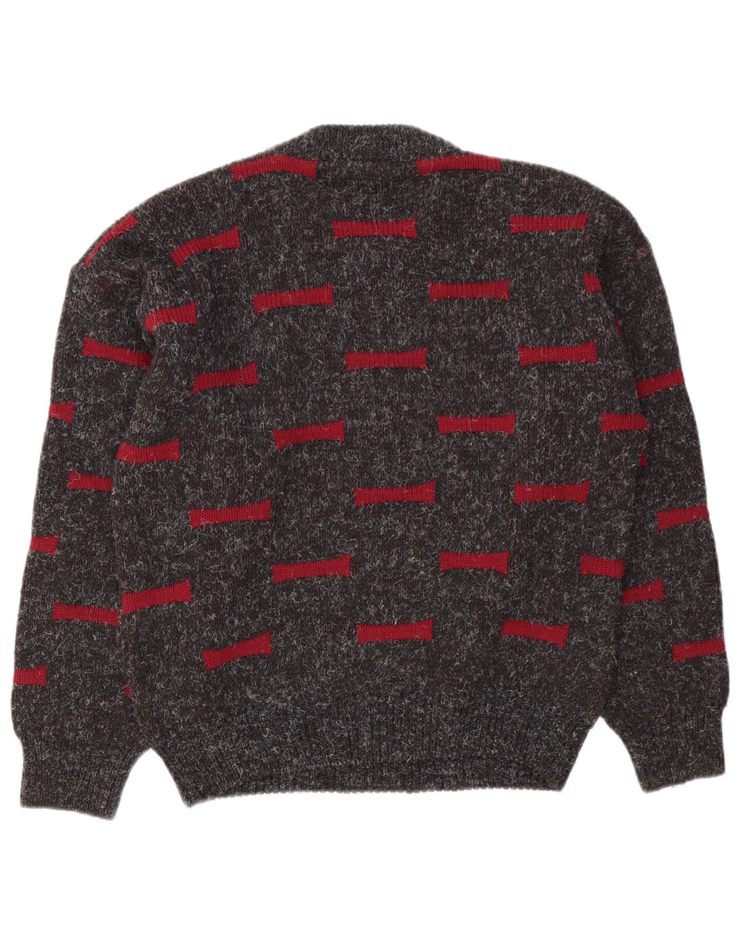 Męski sweter Ciao z okrągłym dekoltem, średnioszary, geometryczny