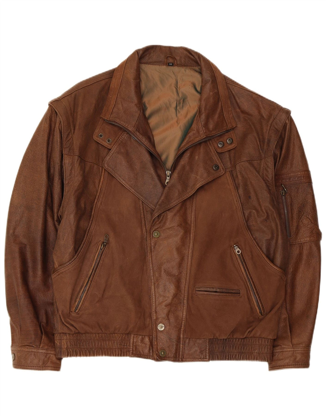 Męska kurtka skórzana Trapper UK 42 XL brązowa