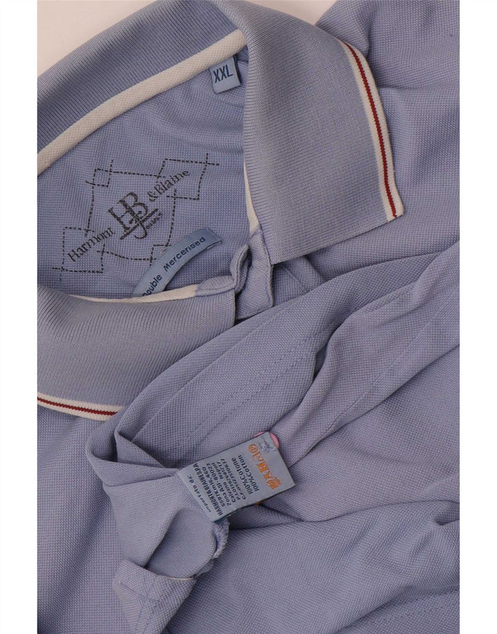 Męska koszulka polo Harmont & Blaine 2XL, niebieska, bawełniana