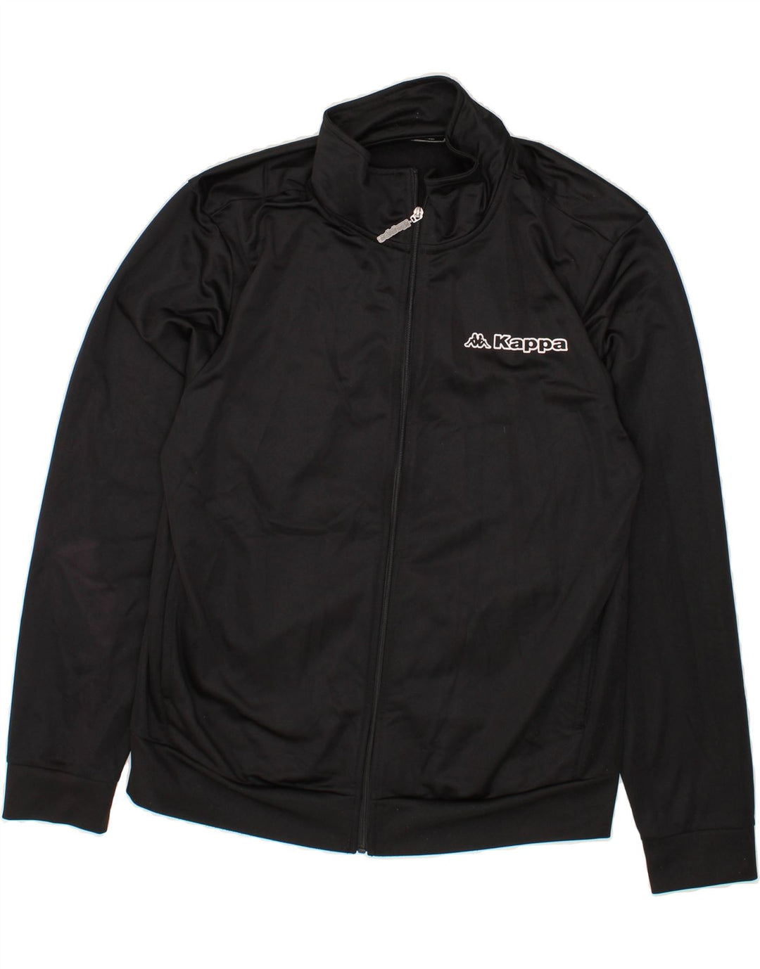 KAPPA Womens Tracksuit Top Jacket UK 18 XL Black Polyester Vintage Kappa and Second-Hand Kappa from Messina Hembry 