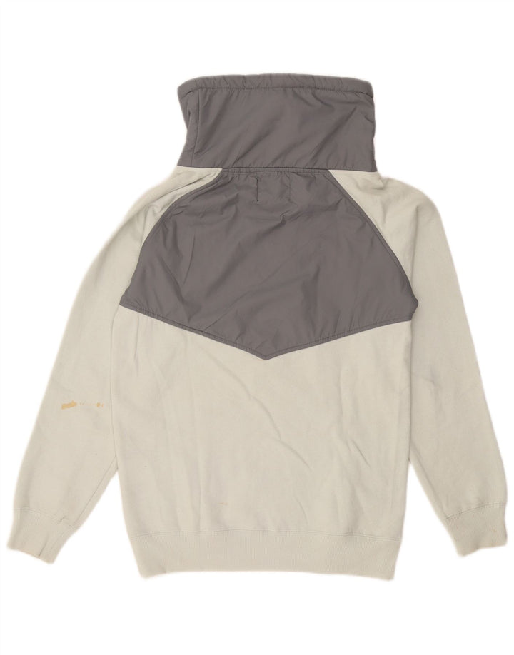 Damska bluza dresowa VANS UK 10, mała, biała, bawełniana w bloki kolorów