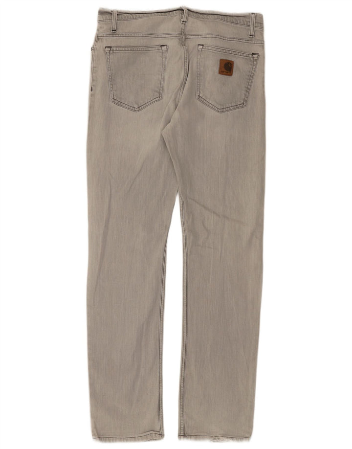 Męskie proste dżinsy Carhartt W34 L34 Szara bawełna