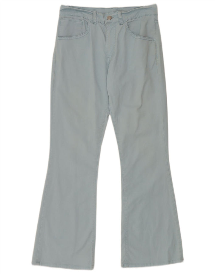 Damskie spodnie typu casual Bootcut W28 L30, niebieska bawełna