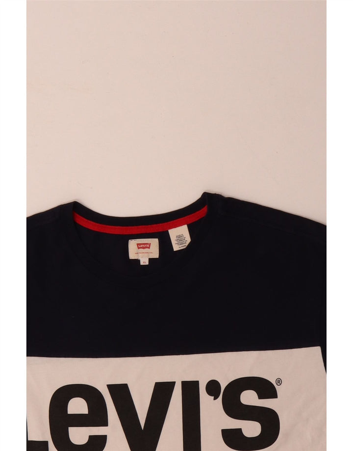 Męski T-shirt z grafiką LEVI'S Top XL, wielobarwna bawełna z blokami kolorów