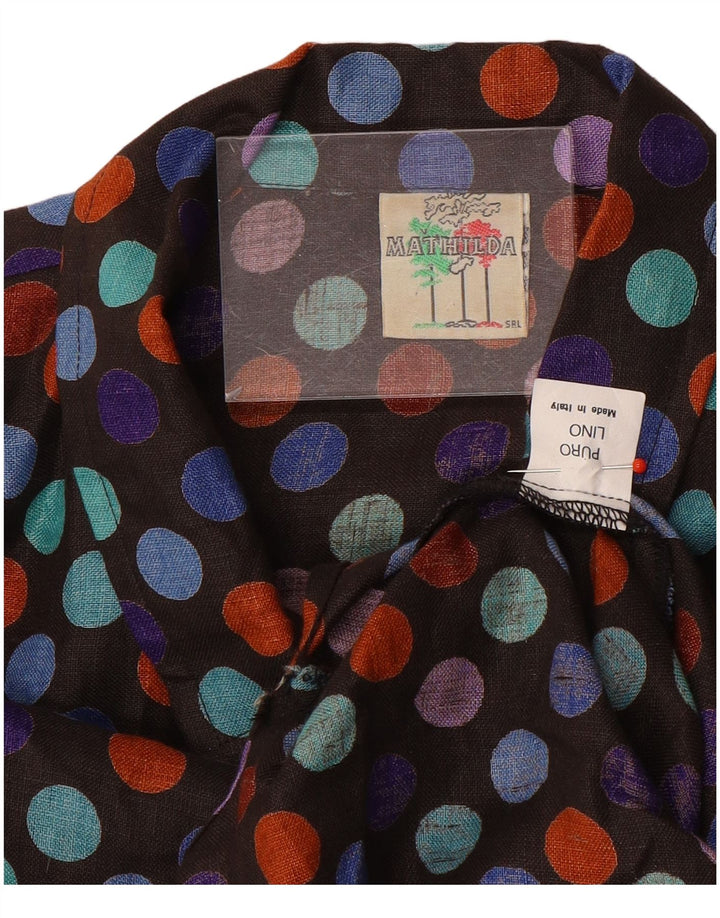 Damska koszula oversize w stylu vintage, pulowerowa IT 48 XL, wielokolorowa w kropki