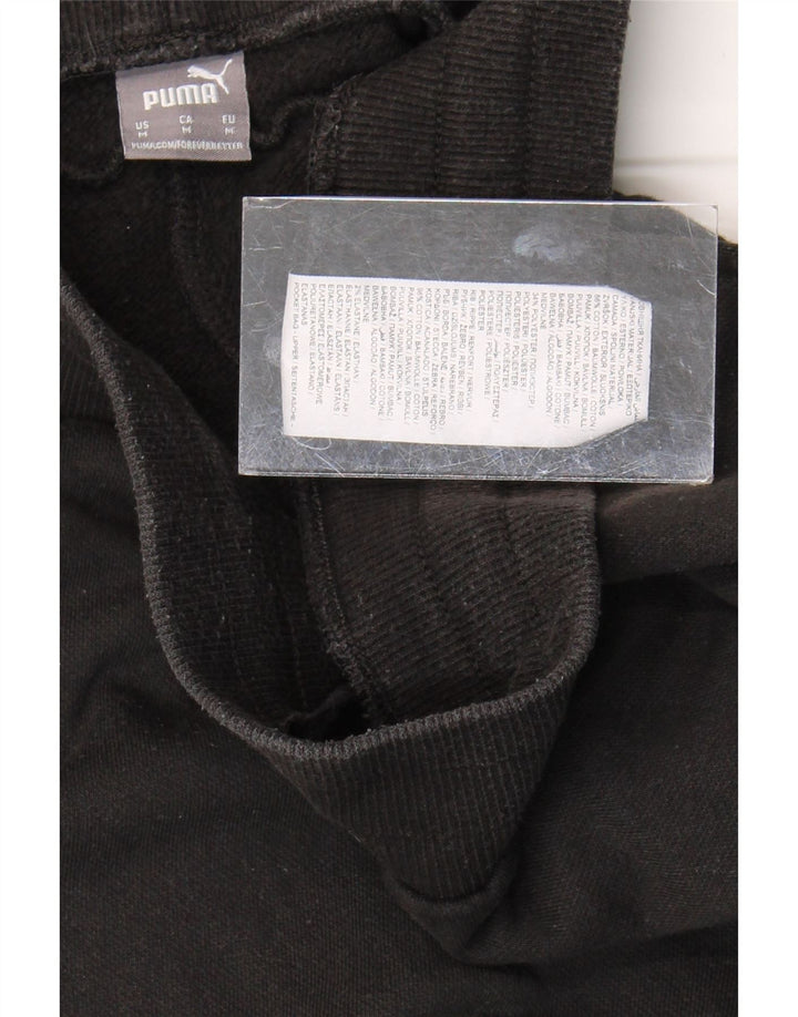 Męskie spodnie dresowe Puma Joggers, średnia czarna bawełna