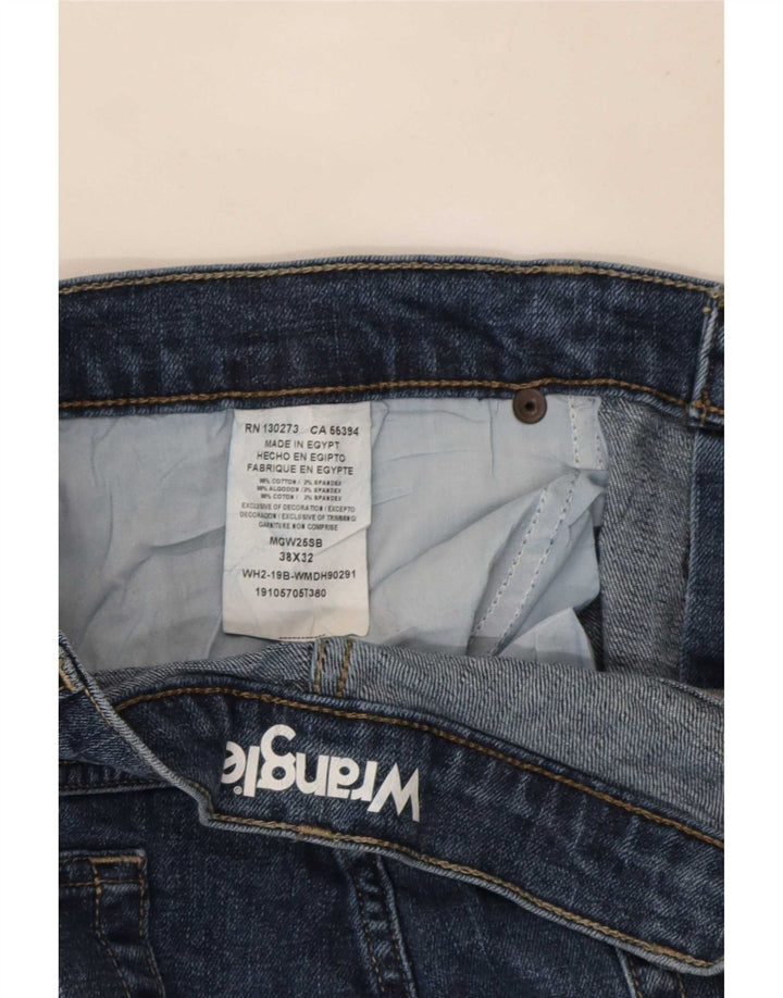 Męskie jeansy Wrangler o prostym kroju W38 L32, niebieskie, bawełniane