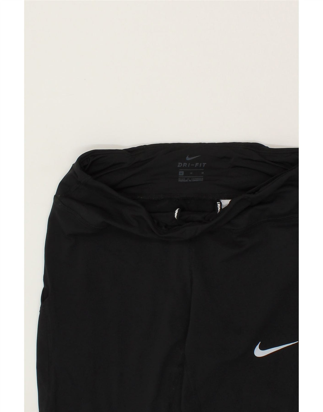 NIKE Womens Dri Fit Capri Leggings UK 12 Medium  Black Nylon Vintage Nike and Second-Hand Nike from Messina Hembry 