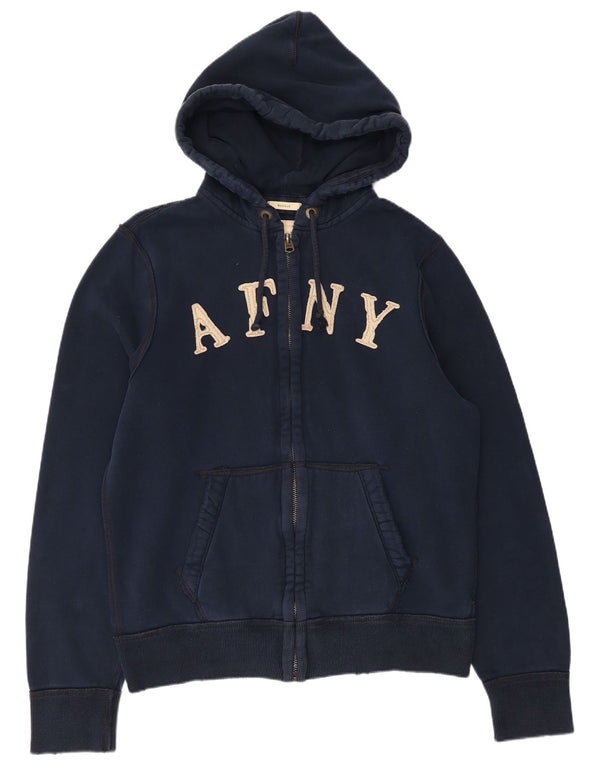 Damski sweter z kapturem i zamkiem błyskawicznym Abercrombie & Fitch, UK 18 XL, granatowy