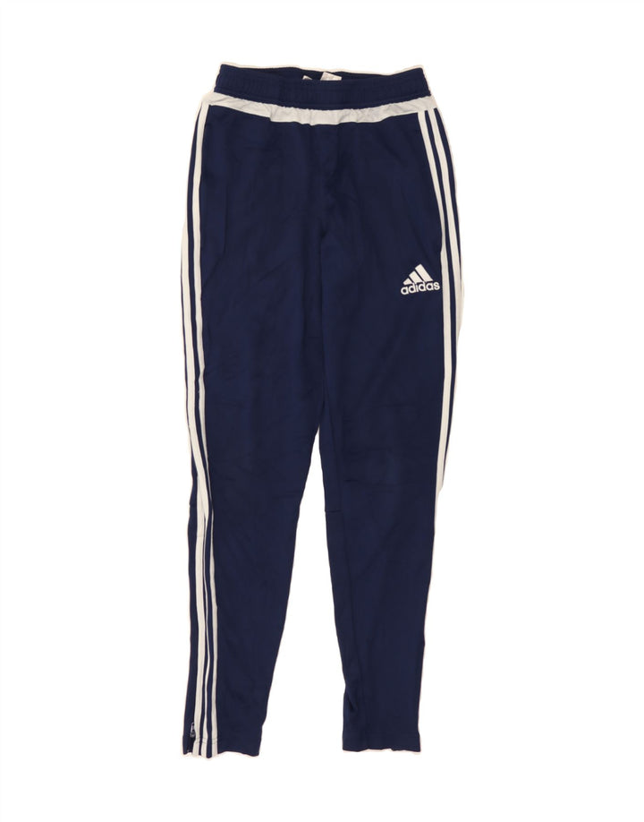 ADIDAS Boys Climacool Tracksuit Trousers 13-14 Years Small  Navy Blue Vintage Adidas and Second-Hand Adidas from Messina Hembry 