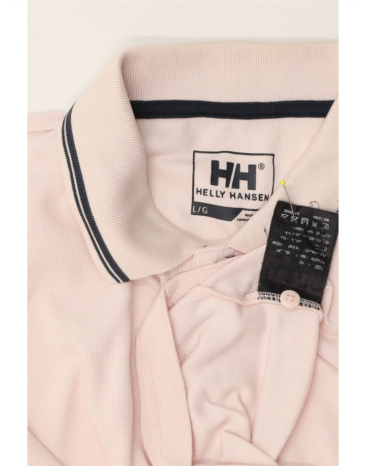 Męska koszulka polo Helly Hansen, duża, różowa, poliestrowa