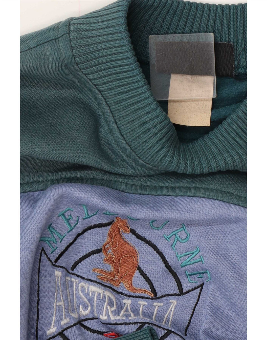 Męska bluza z grafiką w stylu vintage, sweter XL, zielony, poliester z blokami kolorów