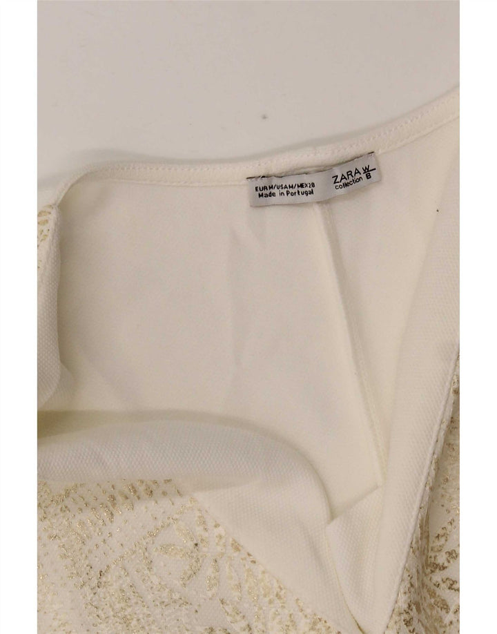 Sukienka damska Zara UK 12, średnia, biała paisley